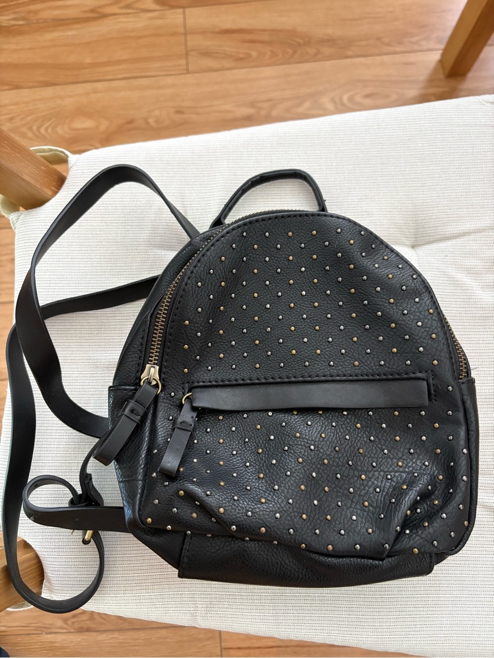 American Eagle Outfitters Black Studded Mini Backpack
